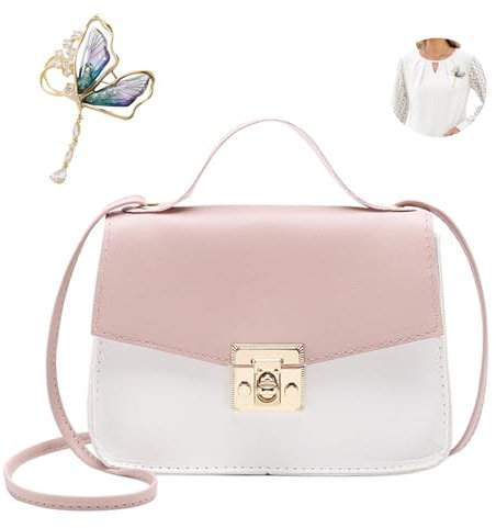 FOSDICK Umhängetasche Kinder Crossbody Bag, PU Leder Schultertasche Mini Taschen Handtasche Mädchen Frau, für den Urlaub Reise Outdoor Aktivitäten (19 * 4 * 13cm)