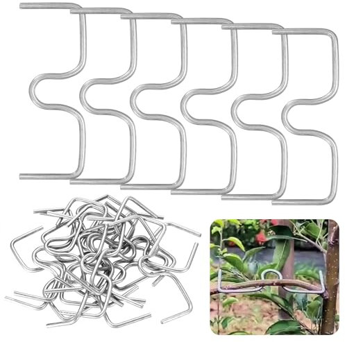 BJBJJIU 32 Pcs Metal Plant Branch Bender, Tree Branch Puller, Fruit Branch Spreaders, Fruit Tree Branch Shapers, Bonsai Branch Support Bender for Fruit Trees Plants Cherries Branches Training Tools