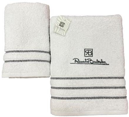 Renato Balestra 1 Set di 2 Asciugamani da bagno (1 viso e 1 bidet) Bianco