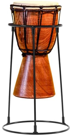 Moxweyeni Leichter Djembe-Ständer, 8,46 x 11,42 x 17,32 Zoll, klassisch | Tragbarer Schlagzeugständer, Karbonstahl, Standstützrahmen für Percussion African Bongo Djembe Drum