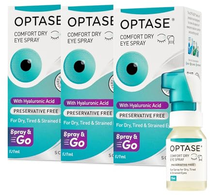 Optase Comfort Dry Eye Spray Triple Pack - for Tired, Irritated & Strained Eyes and Eyelids - 300 Sprays - 3x17ml