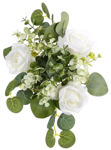 Toyvian Kerzenkranz mit Künstlichen Blumen Kerzenring für Stumpenkerzen Blumenkranz für Hochzeiten Frühjahrsdeko für Zuhause Party-Dekoration mit Blumenring