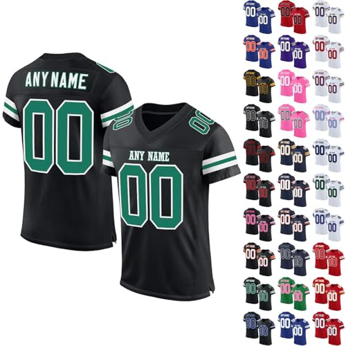 Seguire Personalisiertes American Football Trikot Mit Name Und Nummer | Atmungsaktives Oversize Jersey Für Herren Damen Kinder | Custom Football Uniform#23
