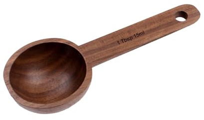 Coffee Spoon,15g Wooden Coffee Measuring Spoon Black Walnut Scoop for Beans