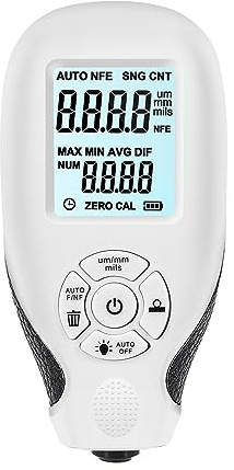 Display LCD del tester film della vernice'automobile dello spessimetro rivestimento for gli strumenti di misurazione delle automobili 0-2000um,Alta precisione(White)