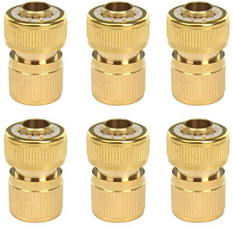 6pcs ottone giardino prato 5/8 tubo dell'acqua raccordo raccordi rapidi