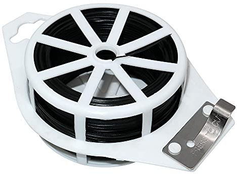 KINGLAKE 100 m Cravatta da Giardino Nero, Legami di Torsione, Cravatta vegetale Morbida con taglierina per Supporto pianta Albero