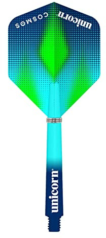 Unicorn Dartpfeile Gripper 3 Cosmos, Meteor Flight und Shaft Combo, blau/grün, Standard
