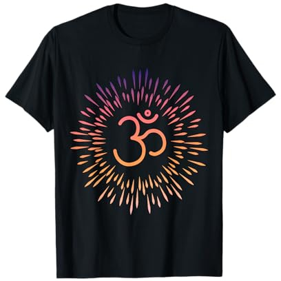 Spirituelle Symbole Für Yoga Trainerin & Trainer Om Symbol Aum Meditation Chakra Achtsamkeit Namaste Goa Yoga T-Shirt Unisex-Erwachsene Schwarz S