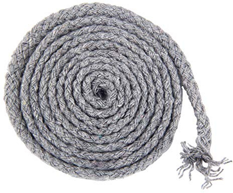 ZNKZJ Makramee Garn Baumwollseil Buntes 5 mm x 85 m großes, 8-strängiges verdrehtes Makramee-Kabel mit hohlem Kern, natürlich haltbar, Makramee-Seil für Heimwerker, Gift Wrap, Light gray-5mm
