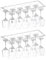 YunNasi 2 Pièces 5 Rangs Support Verre Suspendu, Porte Verres à Vin en Métal, Rangement Verre Installation sous Meuble, pour Bar, Restaurant, Cuisine, Blanc