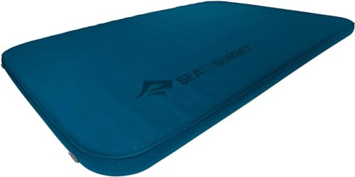 SEA TO SUMMIT - Comfort Deluxe Self Inflating Sleeping Mat Double - Premium Comfort - Delta Core Technology - Pillow Lock System - 4 Season - For Winter Camping - 201 x 132cm - Byron Blue - 4225g