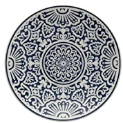 Fortessa Havana Vitrified China Coupe Rimless Plate 4 Pack, Blue, Bread and Butter Plate, 6.25 Inch