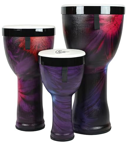 Toca Nesting Drums Freestyle II Djembe 3 pcs Set, Größe 8/10/12, Woodstock Purple, TSSND-3PCWP-FP