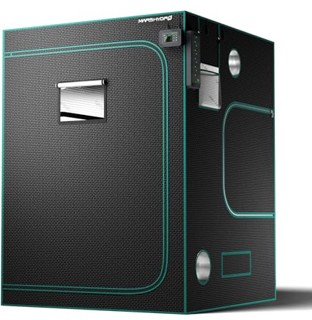 MarsHydro Growbox 150 x 150 x 200 cm, tienda de cultivo, armario reflectante, aireado, impermeable, con ventana para cultivo en casa, cultivo de plantas