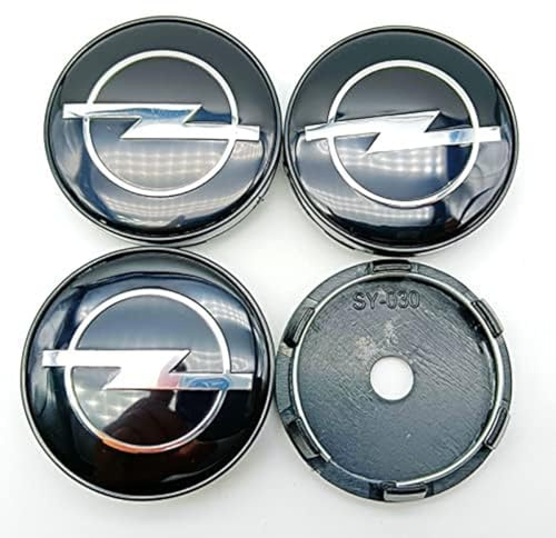 HCXYSZLB 4 Stück Nabendeckel für Opel Astra H G J Insignia Mokka Zafira Corsa 60mm, Radnabenkappen Felgendeckel Felgenkappen Nabenkappen Wheel Caps Radnabenabdeckung Radkappen Auto Zubehör