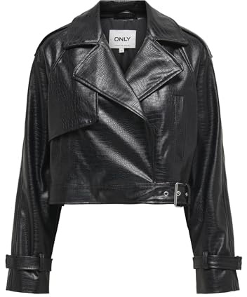 ONLY Damen Onlkira Faux Leather Jacket OTW, Black, m