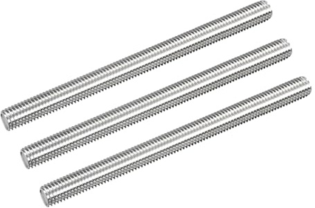 QUARKZMAN 3 Stück Gewindestange M10 x 130mm Vollgewindestange 304 Edelstahl V2A Gewindestangen A2 Metrisch Gewindebolzen VA Gewindestab Rechtsgewinde Gewindestift