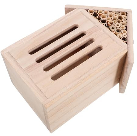 BCOATH Naturholz-insektenhotel Für Garten Holz-bienenhaus Nützlingen Wie Marienkäfern Bienen Und Schmetterlingen Wetterfest Und Installieren