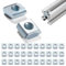 Lyeteung 30 Stücke 20 Serie M5 T-Nut-Mutter, T-Gleitmuttern, Hammer Mutter Block Vierkantmuttern, für Europäische Standard 20 Serie 6 mm T-Nut-Aluminium-Extrusionsprofil