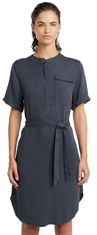 G-Star Vestido Informal para Mujer con cinturón, Gris Petrol D26157-d573-860, L