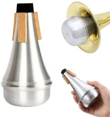 Posaunen-Dämpfer aus Aluminiumlegierung – Professioneller Übungsdämpfer für Tenorposaune, leichter und tragbarer Cup-Dämpfer für leises Üben für Posaunenspieler und Musikliebhaber