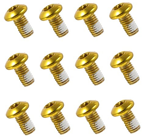 MAJORMENCH 12pcs Bike Disc Rotor Bolts Brake Disc Screws Bicycle Brake Fixing Screws Bolt Bike Caliper