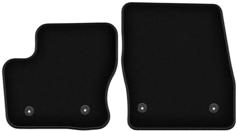 Wielganizator Velours Vorne Fußmatten passend für Ford Transit Connect FL (2017-) | Qualität: Basic - Genaue Passform, rutschfeste Untregrund 2-teilig - Schwarz