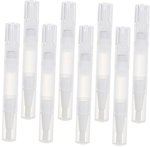 DECOMELODY 8 Bolígrafos Vacíos para Aceite de Uñas de 1.4ml, Prácticos y Fáciles de Llevar, Tubos de Plástico Pp para Decoración de Uñas, Uso en Manicura Artística