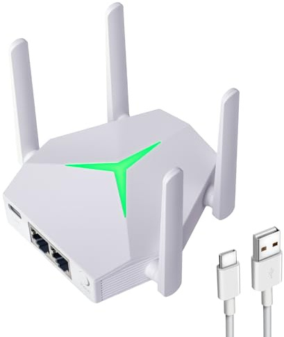 AC1200 WiFi Range Extender, USB Dual Band 5GHz/2.4GHz WiFi Repeater with 3 Modes & 2 Ethernet Ports Cover up to 12000 Sq.ft, EX004 Internet Signal Booster for Whole Home, Plug and Play (White)