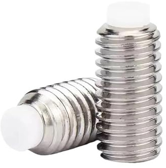 2/5/10 Stück M2 .5 M3 304 Edelstahl Innensechskant Kunststoff Hund Konvexer Endpunkt Spitze Madenschraube Stellschraube(4mm,M2-2pcs)