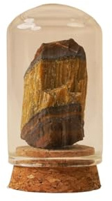 Natural Crystal Stone Mini World in Bottle – Raw Gemstone Specimen Vial with Fluorite, Quartz, Calcite, Lapis, Tiger Eye for Collection & Gift(Tigers Eye)