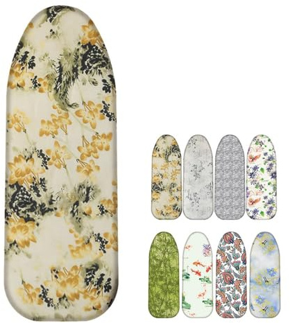 OPOLDBDMAC Telo Stiro Professionale con Imbottitura, 90x30 100x30 110x35 120x40 Copriasse da Stiro Spessorato, Copertura ASSE da Stiro Cotone, con Coulisse, Multicolore(Color8,90x30cm/36x12in)