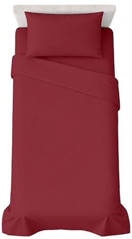 hermet Set Lenzuola Letto Singolo in Tinta Unita, 3 Pezzi, Lenzuolo con Angoli, Lenzuolo Piano, Federa 50x80, Angolo 30 cm, Morbida Microfibra, Certificato Oekotex, No Stiro