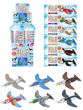 Henbrandt 12x New Animal Birds Aircraft Gliders 16 cm Birthday/Party Bag - [Toy] Kids Party Bag Fillers, Toy Gliders, Kids Prizes for Party Bags & Party Favours