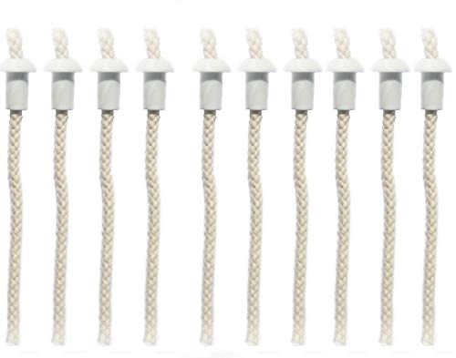 Dochte mit Keramikhalterung für Alkohollampe/Öllampe, 10 Stück