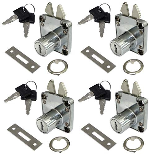 AERZETIX: 4X serrures et clés de porte de meuble coulissante 40/40mm C41401