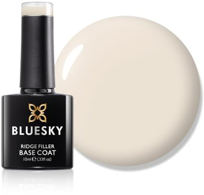 BLUESKY Gel Nail Polish, Ridge Filler Base Coat, MB01, Nude, 10ml, Gel Nagellack Rillenfüllender Glatt Grundlack Nackt (Härtung unter UV-LED-Lampe erforderlich), 10 ml