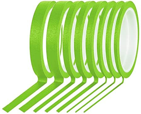 8Rolls Thin Painters Tape Total 176yards 1/8, 1/4, 1/2 inch Width Painter Tape Paint Tape masking Tape Pinstriping Tape, DIY Art TapeSmart Selection, 3 Large Core Easy to Work for Big Projects