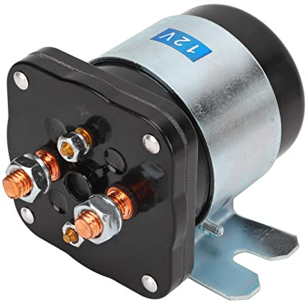 KIMISS Solenoide del Relé de Arranque, Relé de Potencia de Solenoide 586‑105111 12 V 200 Amperios Contactor de Arranque Válvula Solenoide de Repuesto para White Rodgers