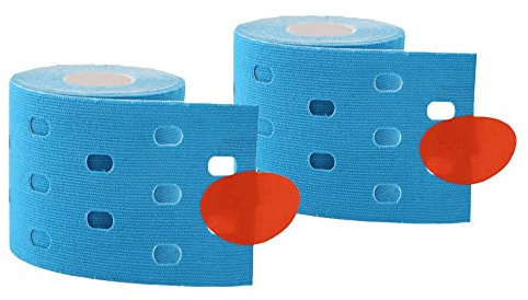 MyHaing Cinta Deportiva Muscular Perforada con Vendaje elástico Transpirable 5cm * 5m articulación Muscular cinemática Rodilla - Tobillo - Hombro Fascitis Plantar Banda Fisioterapia 2 volúmenes