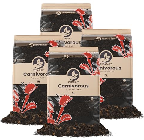 Sybotanica - Terreau Plantes Carnivores 20 L - Substrat Coco Premium pour Drosera, Nepenthes, Sarracenia - sans Tourbe - sans nutriments - Idéal pour passionnés de Carnivores