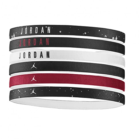 Nike Jordan Headbands Sport-Stirnbänder, 6er Pack für Sportbegeisterte Erwachsene, Unisex, Einheitsgröße, Polyester, Laufen