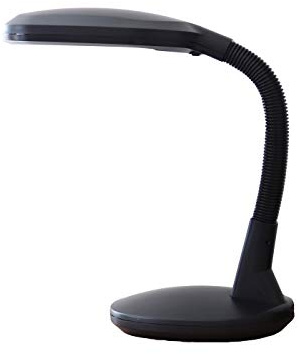 rosch LED-Tischleuchte | Tageslichtlampe, Augenschonend, Energiesparend | flexibler Lampenhals (schwarz)
