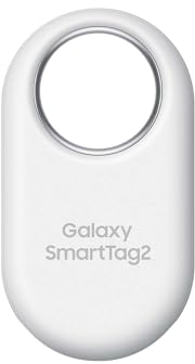Samsung Galaxy SmartTag2 Bluetooth Tracker (1 Pack), Compass View AR, Find Lost Mode, White