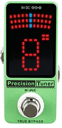 KOCAN Pedal-Tuner, Precision Tuner Pedal LED-Anzeige mit True Bypass für chromatischen Gitarrenbass