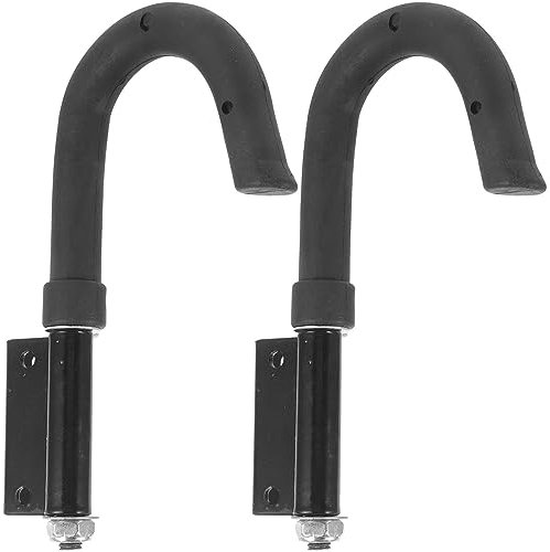 Angoily 2pcs Heavy Duty Ladder Roof Hook, Extension Ladder Stabilizer Wall Mount Ladder Hangers Roof Edge Extension Ladder Outdoor Ladder Hook Hanger for Roof Gutter