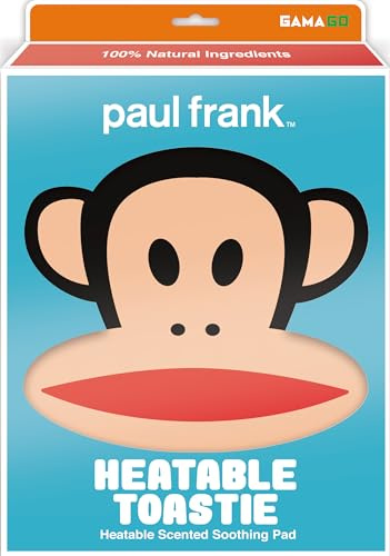 GAMAGO Paul Frank Julius Heating Pad & Pillow Huggable - Microwavable Heat Pad for Cramps, Aches & Anxiety Relief - Cute Heat Pack Stuffed with Eco-Friendly Wheat & Dried Lavender - 7.25 x 8.5