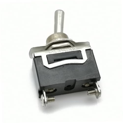 Gatuida Lot De 10 Interrupteurs À Bascule À 2 Broches En Métal Pour Tableau De Bord De Voiture 15 A/250 V Mini Dpdt Installation Facile