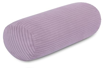 CozyKing Nackenrolle XXL Cord Rosa Nackenkissen extra lang Öko-Tex 100 und 40°C waschbar - Nackenstütz-Kissen mit Bezug für Auto, Flugzeug, auf Reisen oder zum Lesen und Relaxen zu Hause - 15x70 cm